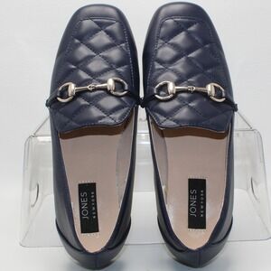 Jones New York Finan Navy Quilted Loafers Horsebit Detail Women‎ US Size 6.5